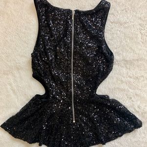 Forever 21 black sequin top